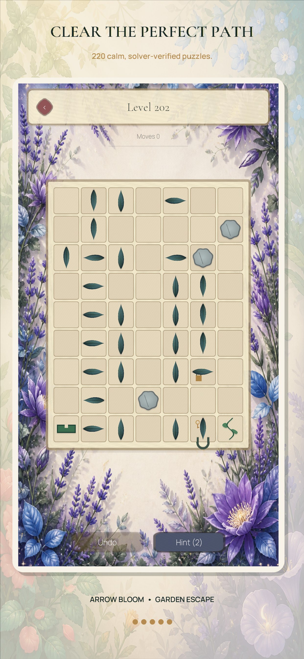 Arrow Bloom leaf puzzle board